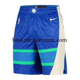 Basket Milwaukee Bucks Shorts Nike 2023-2024 City Edition Bleu Swingman - Homme